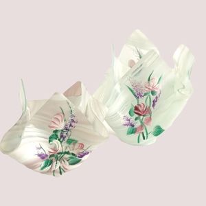 Gaussa's Celestial Creation Art Glass Pinched Floral Handkerchief Vase S…